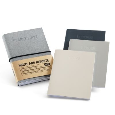 Folder set A6 3in1, line, dot, white JUST BLACK Miquelrius