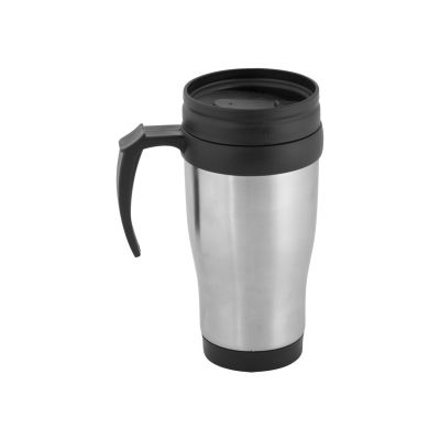 Thermos mug Patrol 400 ml with handle silver (metal)
