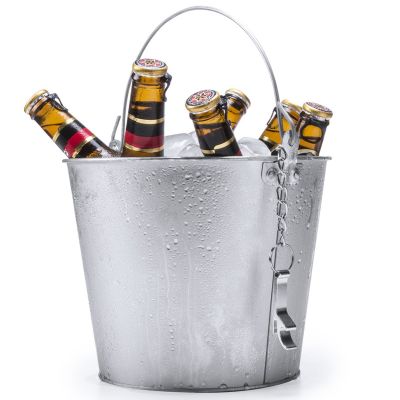 Metallic ice bucket with bottle opener, 6 l