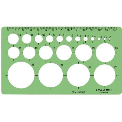 Circle template Linex 1118S, 1-35mm