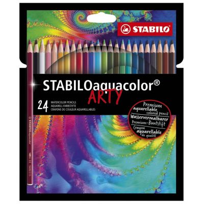 Akvarellpliiats Stabilo aquacolor ARTY, 24 värvi