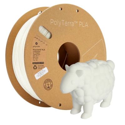 PLA filament Polymaker PolyTerra, valge, 1,75mm, 1kg