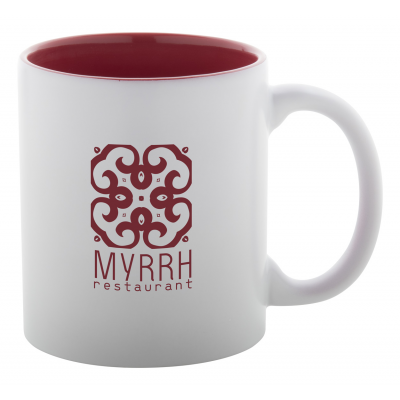 Mug REVERY white and red, engravable