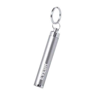 Flashlight BIMOX with metal keyring silver