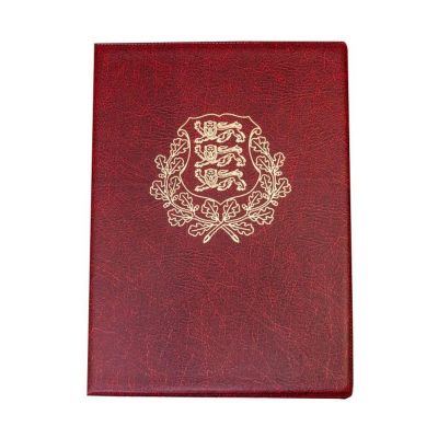 Covers for the diploma with a golden coat of arms, A5, red