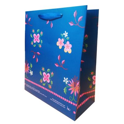Gift bag Kirbla embroidered skirt blue 220x100x260mm