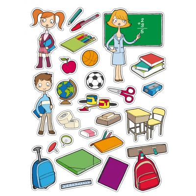 Thematic educational stickers School, removable, 312pcs, Apli