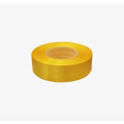 Satin ribbon 25mm x 32m, yellow