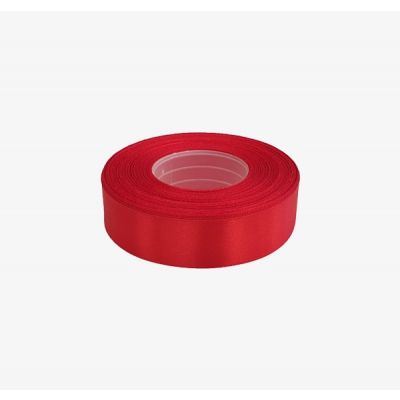 Satin ribbon 25mm x 32m, red