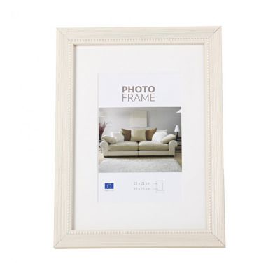 Picture frame Perline 30x40 white wood, support leg