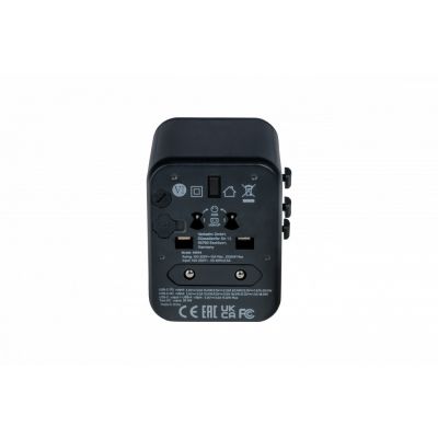 Universal Travel Adapter UTA-02 PD20W / QC / 1xUSB / 1xType-C