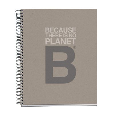 Folder A5 120l 5x5 square spiral 2-hole, 4-color index, from recycled materials ECOALF GRAY Miquelrius