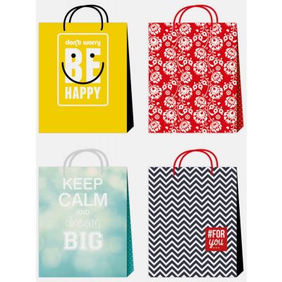 Gift bag L 32X40X12cm Th9 assortment, Intedruk