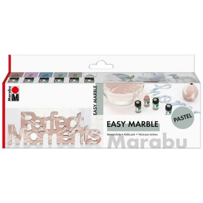 Marbling paint set Marabu Easy Marble 6x15ml Pastel