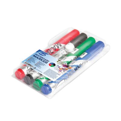 Set of 4 whiteboard markers bullet tip FOROFIS