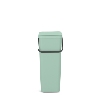 Prügikast 40L, Brabantia, Sort/Go kaanega, L-34.1 x S-26.7 x K-62.0cm/ Jade Green, roheline plastik