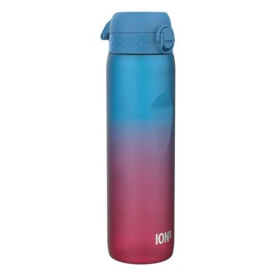 Water bottle Ion8, 1000ml (32 oz), Blue & Pink Motivator