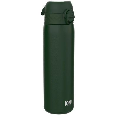 Water Bottle Ion8 Stainless Steel, 600ml / (20oz), Dark Green