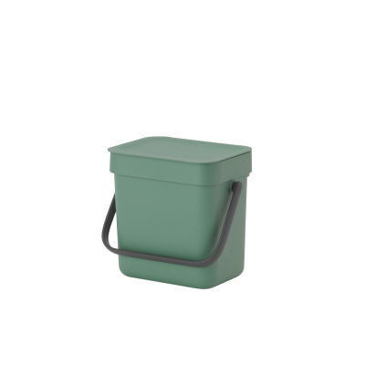 Sort & Go Waste Bin, 3 litre, Brabantia, Fir Green