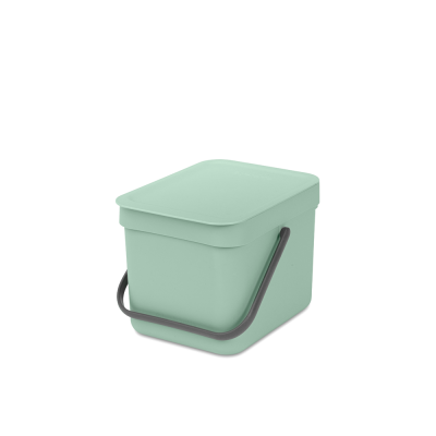 Prügikast 6L, Brabantia, Sort/Go kaanega,L-20.0x S 24.9 x K-18.1/43,0cm / Jade Green, roheline