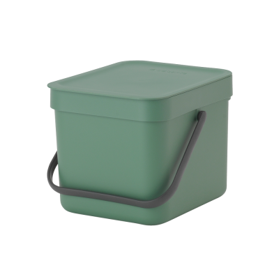 Sort & Go Waste Bin, 6 litre, Brabantia, Fir Green