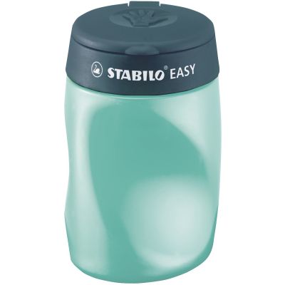 Ergonomic container sharpener STABILO EASY for left-handers, petrol green