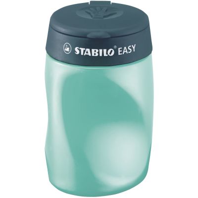 Pencil sharpener Stabilo Easy with closeable lead, for 3 different leads, for left-handers, petrol green