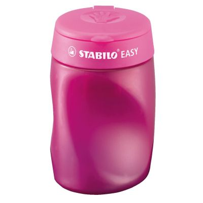 Pencil sharpener Stabilo Easy double with closeable lead, for left-handers, pink