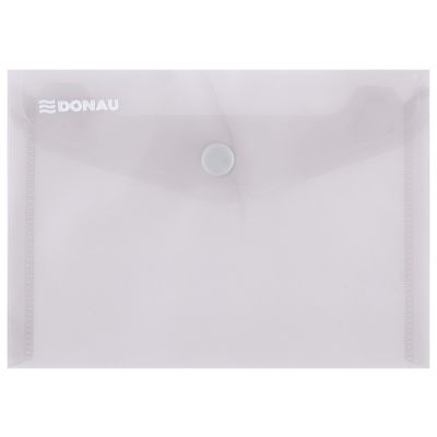 Envelope Wallet DONAU press stud, PP, A6, 180 micron, smoky