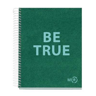 Folder A5 80l 5x5 square spiral 2 holes BE ECO EMERALD Miquelrius