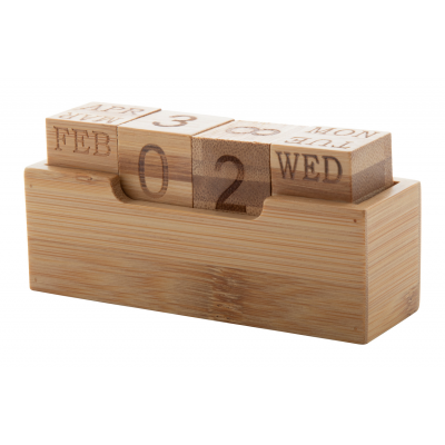 Perpetual calendar ROLBUS bamboo