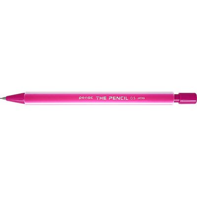 Mehaaniline pliiats Penac The Pencil 0,5mm, kummise pinnaga, roosa