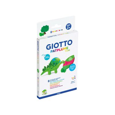 Plasticine Giotto Patplume 8x33g fluo colours