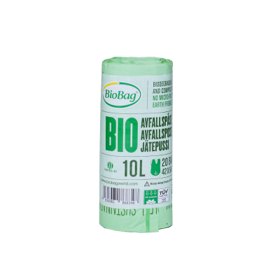 Garbage bag compostable / biodegradable 10l (42x54) 15 mic, 20pcs/roll, star base, BioBag