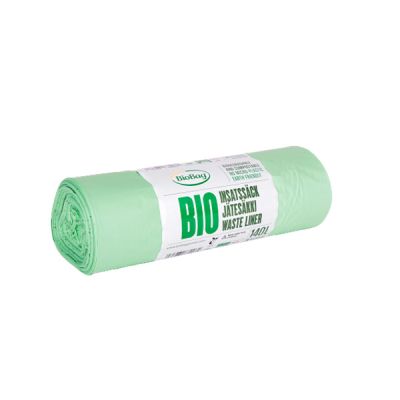Garbage bag compostable / biodegradable 140l (87x138CM) 17 mic, 10pcs/roll, star base, BioBag