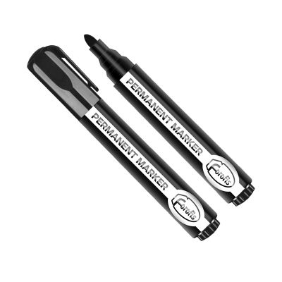 Marker Mego Forofis, 2-5mm round tip, black, permanent