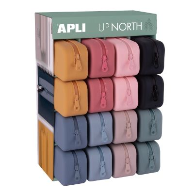 Silicone pencil case Up North 75x185x55 mm assorted colors Apli