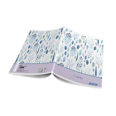 Notebook A4 52 sheets 80g line, Botanical assortment, Target