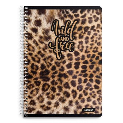 Notebook A4 Target Stay Wild, spiral binding, 70 sheets, 80g 5x5 square