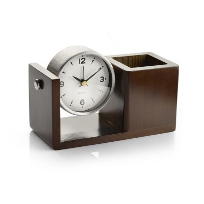Desk clock NUTTO whit pencil cup