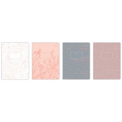 Folder A5 60 sheets, 70g, square, Metallic Rose Gold assortment, Interdruk