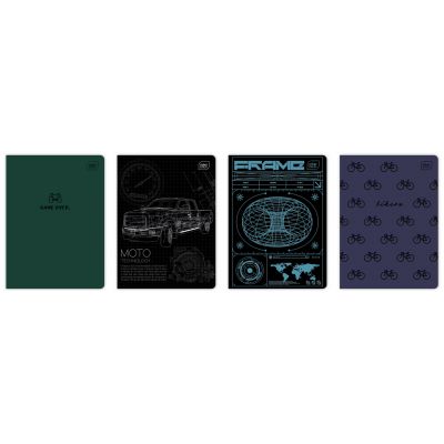 Notebook A5 60 sheets, 70g line, UV Boys assortment, Interdruk