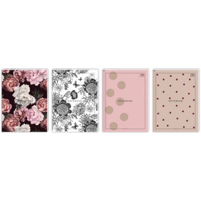 Notebook A5 96 sheets, 70g, square, hardcover, Girls assortment, Interdruk