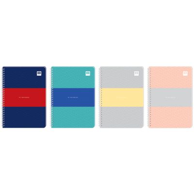 Notebook A5 80 sheets, 90g, square, spiral binding, BEBE Pastel assortment, Interdruk