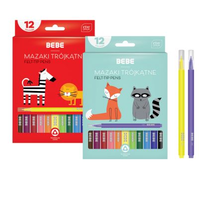 Felt pens BEBE Kids 12 colors, assortment, Interdruk