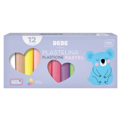 Plastiliin BEBE pastell 12 värvi, Interdruk