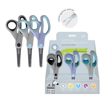 Scissors 13.5cm BEBE for left-handed people, assortment, Interdruk