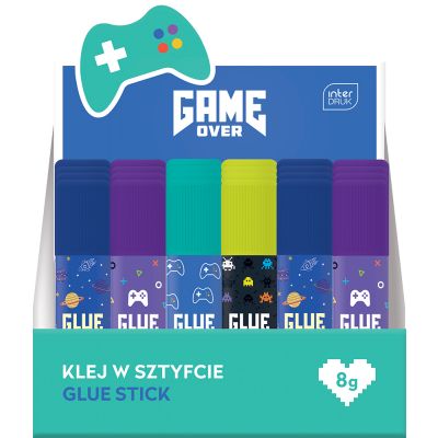 Glue stick 8 g Game Over, assortment, Interdruk