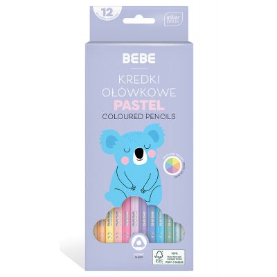 Colored pencil BEBE Pastel FSC100 pastel shades 12 colors Interdruk