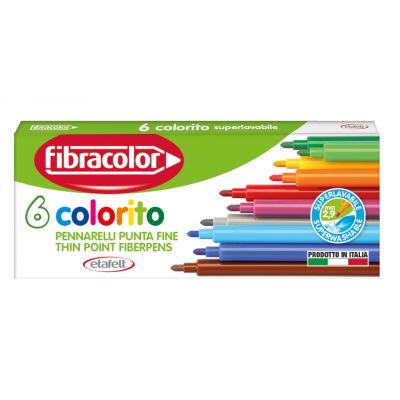 Fibre pen Fibracolor Colorito 6 colors